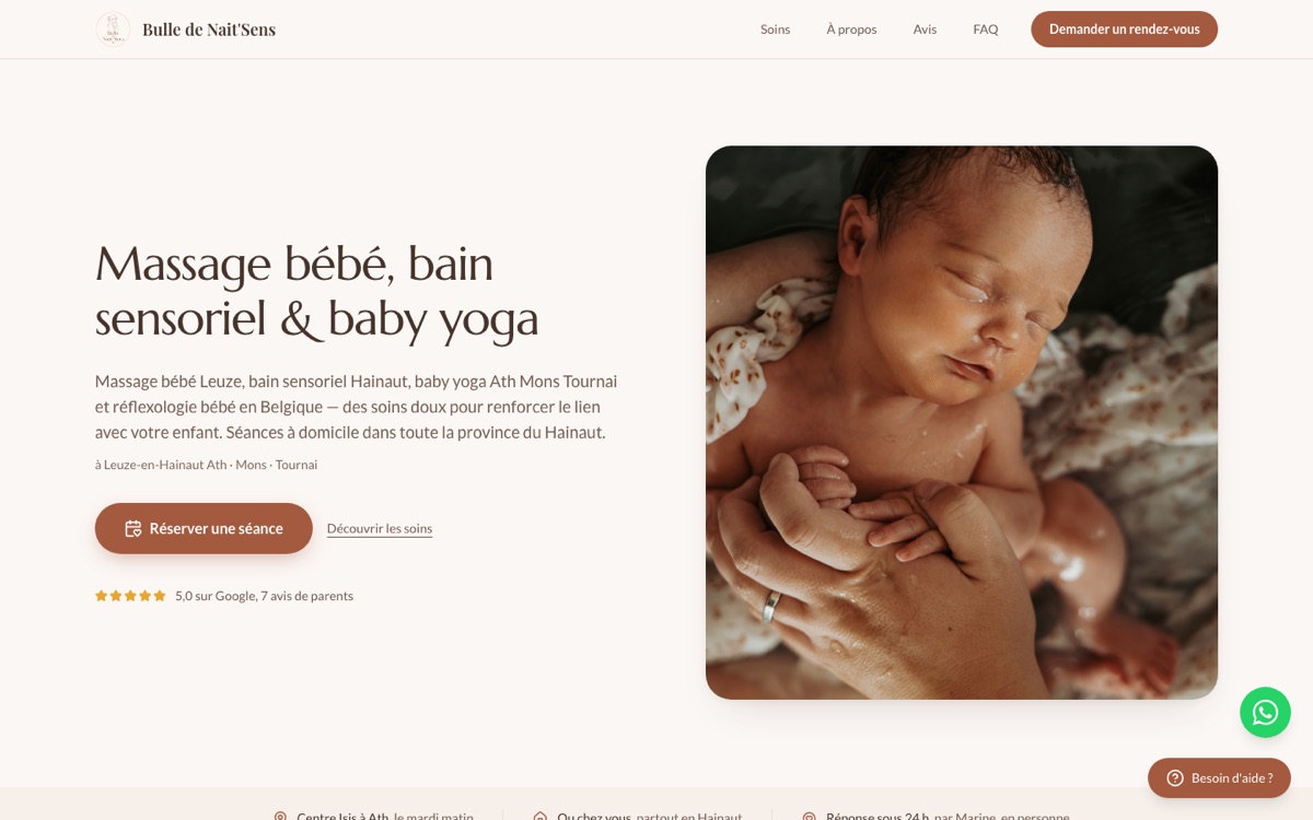 Aperçu du site Bulle de Naît'Sens