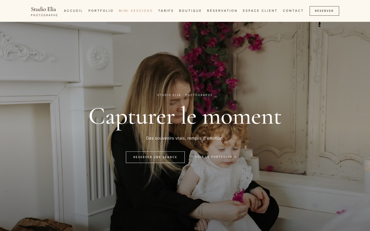 Aperçu du site Studio Elia